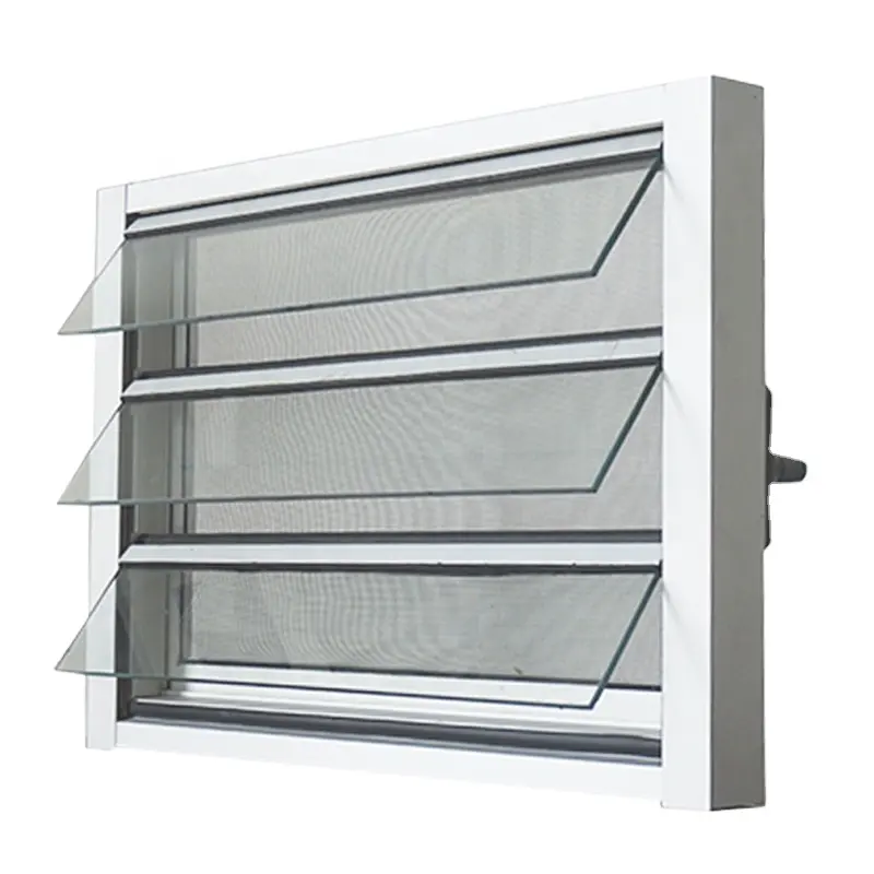 अनुकूलित डिजाइन एल्यूमीनियम लौवर खिड़की शटर ग्लास <span class=keywords><strong>बंद</strong></span> खिड़की बालकनी