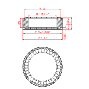 Moteur de couple pour robot 36V, moteur BLDC sans balais, OD109mm, hauteur 34mm, couple 4Nm, pour articulation de robot, AGV - Product Image 2