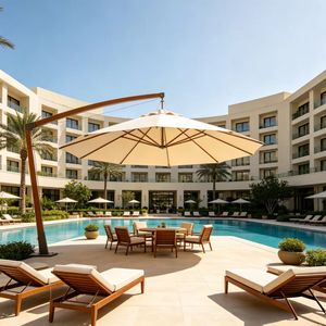 Tissu de <span class=keywords><strong>parasol</strong></span> d'extérieur en polyester 100% tricoté 600D 290 g/m², résistant au vent et aux UV, <span class=keywords><strong>pour</strong></span> <span class=keywords><strong>parasol</strong></span> de jardin - Product Image 6