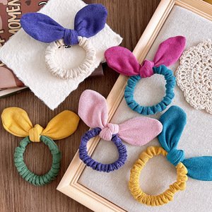 Trẻ Em Mới Dễ Thương Ngọt Ngào <span class=keywords><strong>Bow</strong></span> Tie Thỏ Tai Thỏ Tóc Ban Nhạc Đàn Hồi Tóc Quan hệ Cho Cô Gái - Product Image 1