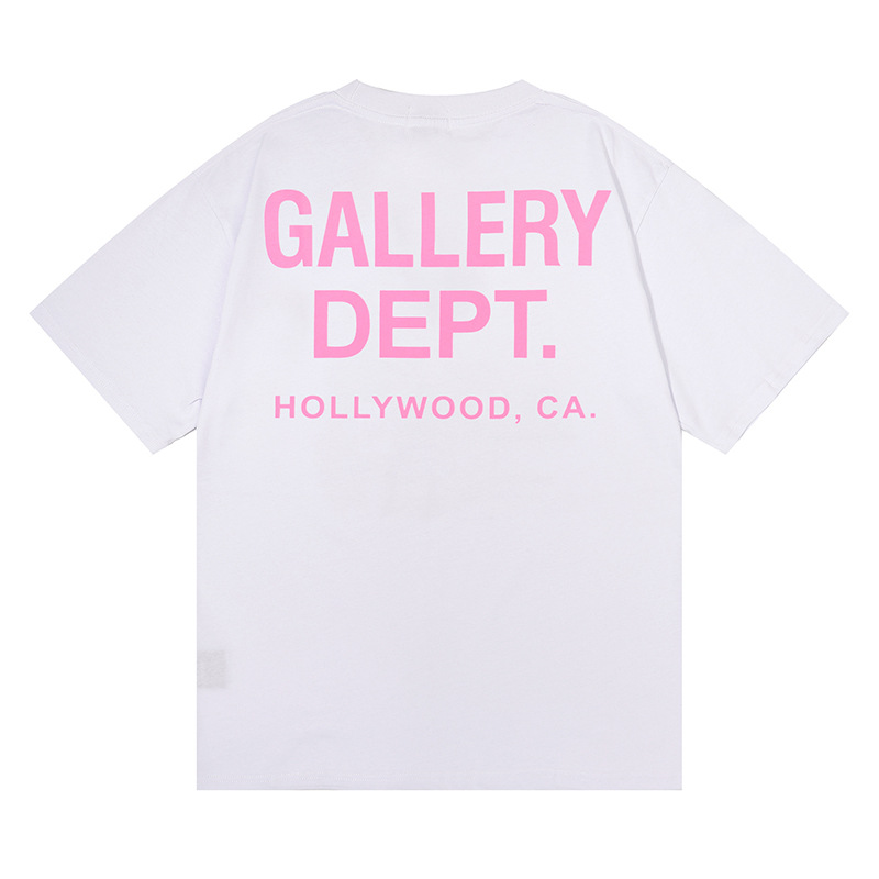 White with pink lettering