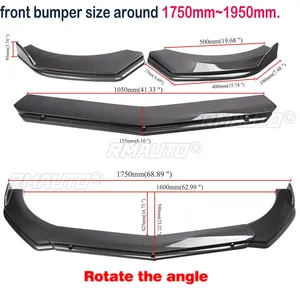 3PCS for 16-21 Camaro SS / 19-21 LS LT RS Car Front Bumper Lip <b>Splitter</b> Spoiler Body Kit Accessories Carbon Fiber Style - Product Image 6