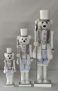 <span class=keywords><strong>Casse</strong></span>-<span class=keywords><strong>noisette</strong></span> ours <span class=keywords><strong>blanc</strong></span> <span class=keywords><strong>argent</strong></span>é de 80 cm, figurine de <span class=keywords><strong>casse</strong></span>-<span class=keywords><strong>noisette</strong></span> de Noël, décoration de table en plastique, décoration de vacances - Product Image 2