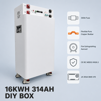 Sistema de Almacenamiento de Energía Solar Doméstico de 16KWH, Kit de Batería LiFePO4 DIY, 51.2V 280AH JK 200A BMS 300A, Fusible, Barra Colectora de Cobre