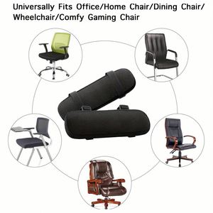 Almohadillas de espuma viscoelástica para reposabrazos, cojín de soporte para codos para silla de oficina, alivio de presión en el brazo, fundas universales para sillas de escritorio - Product Image 6