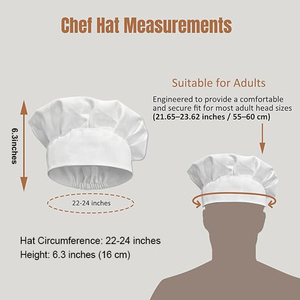 Gorras <span class=keywords><strong>de</strong></span> Chef Unisex con Logotipo Personalizado, Talla Ajustable, para Adultos, Restaurante, Bar, Cocina, Panadería, Hotel, Catering, Juego <span class=keywords><strong>de</strong></span> Gorro y Delantal <span class=keywords><strong>de</strong></span> Chef - Product Image 4