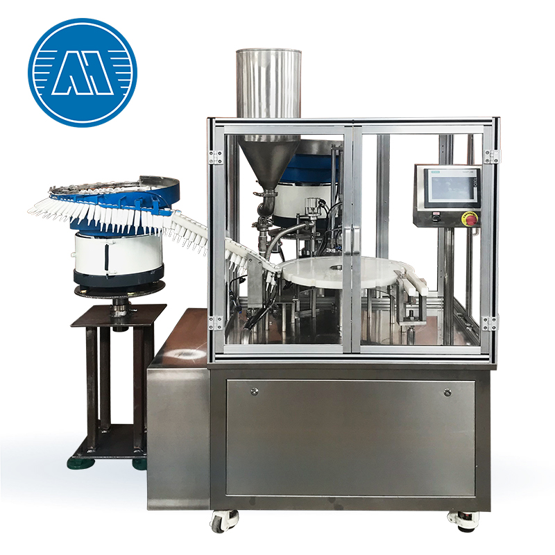 Полностью автоматическая pnumatic медицинская машина для розлива геля и Укупорки пластиковых предварительно заполненных шприцов