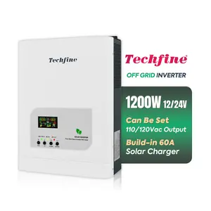Techfine 500VA 800VA 1KVA 1.5KVA güneş invertör 300W 500W 800W 1.2KW kapalı izgara güneş Inverter sistemi