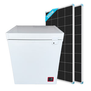 Congélateur coffre <span class=keywords><strong>solaire</strong></span> <span class=keywords><strong>12</strong></span>/24/220 <span class=keywords><strong>volts</strong></span>, panneau <span class=keywords><strong>solaire</strong></span> à entraînement direct, réfrigérateur alimenté par batterie, réfrigérateur 100L avec affichage numérique - Product Image 1