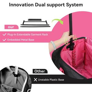 Borsa <span class=keywords><strong>da</strong></span> ballo con ruote in tessuto Oxford all'ingrosso per fabbriche, con porta abiti, borsa <span class=keywords><strong>da</strong></span> <span class=keywords><strong>viaggio</strong></span> per costumi, borsa <span class=keywords><strong>da</strong></span> <span class=keywords><strong>viaggio</strong></span> con ruote per ballerini - Product Image 6