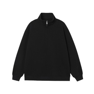 Sudadera de cuello alto con media cremallera de 420G, estilo urbano, gruesa, para invierno, juvenil, informal, a la moda, para hombre - Product Image 1