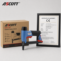 ASCOTT 8016-429 Agrafeuse pneumatique industrielle 21GA à bec long, pistolet agrafeur à air à bec allongé pour rembourrage, matelas, canapé