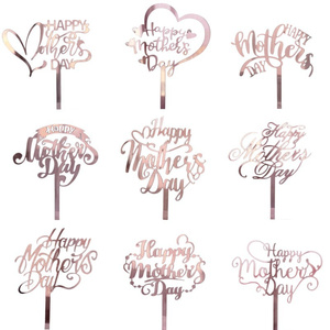 Nouveau Topper de <span class=keywords><strong>Gâteau</strong></span> Joyeuse Fête des Mères <span class=keywords><strong>Anniversaire</strong></span> Doré en Acrylique Haut de Gamme MOM Décoration de <span class=keywords><strong>Gâteau</strong></span> pour Fête Cadeaux Fête des Mères Décoration de Dessert - Product Image 3