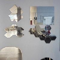 Frameless Large Full Length Glass Mirror Tiles Full Body Glass Wall Mirror for Door Bedroom Home Gym Living Room