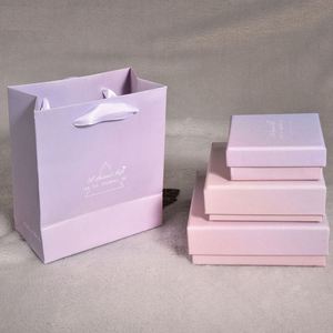 Wholesale Fashion Ins Various Sizes Gradual Pink Cardboard Craft Paper Jewelry <b>Box</b> <b>Earring</b> <b>Box</b> Jewelry - Product Image 4