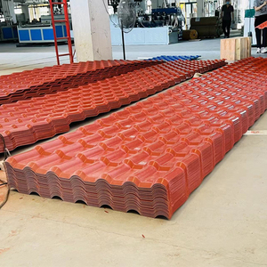 ईंट लाल pvc प्लास्टिक छत टाइल कोरालीदार वाटरप्रूफ शीट विला अनुप्रयोगों कोटिंग फिनिश - Product Image 3