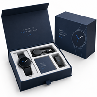 Boîte cadeau personnalisée pour appareils connectés, emballage rigide de luxe en papier avec insert pour montre connectée, chargeur, bracelet, guide et accessoires