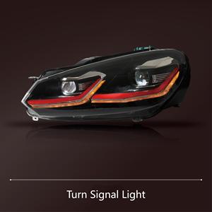 Fari Aftermarket per VW Golf 6 GTI 2009-2013, Gruppo Ottico LED con Luci Diurne, Coppia Sinistra + Destra - Product Image 5