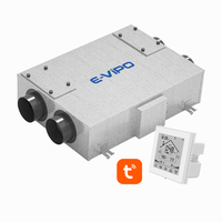 Système de ventilation d'air frais à économie d'énergie rectangulaire E-VIPO, unité de récupération de chaleur, pression positive, purification HEPA, ventilation flexible