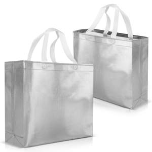 핫 세일 맞춤형 로고 인쇄 금속 토트 재사용 무지개 빛깔의 쇼핑, 적층 PP 부직포 선물 토트 백/ - Product Image 3