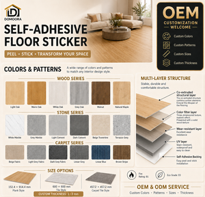 Dalles <span class=keywords><strong>de</strong></span> <span class=keywords><strong>sol</strong></span> en vinyle autocollantes Domoora, imperméables, ignifuges, épaisses, en PVC, pour appartement moderne - Product Image 4