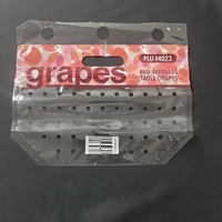 Sacs en plastique perforés respirants à fermeture éclair en PP de qualité alimentaire pour l'emballage des raisins rouges sans pépins
