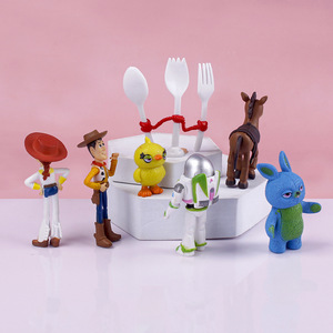 Linda Toy, recién llegados, Toy-Story <span class=keywords><strong>2</strong></span>, conjunto de 7 piezas, Buzz-Lightyears, Cubo de crema para pastel para niños, adorno decorativo, paquete de Material de llavero - Product Image 4