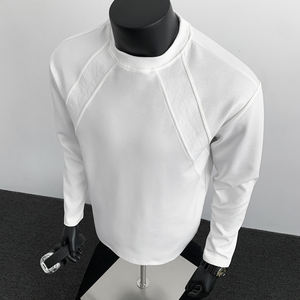 工場で作られたメンズ冬厚手のベースシャツ。厚手の生地が付いた高品質のメンズベースシャツ。暖かく、風に強いスタイル。 - Product Image 5