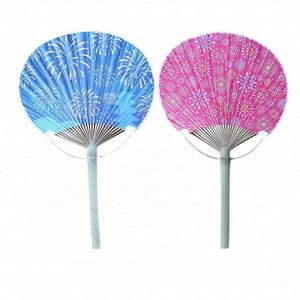 Factory Design Duplex Print <b>Pattern</b> Summer Bamboo Hand <b>Paper</b> Fan With Round Handle Paddle Fan Custom for Promotion Decoration - Product Image 5