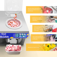 Machine à glace dure commerciale 110V 2200W entièrement automatique, congélateur vertical en lots, équipement à gelato italien 24L/H