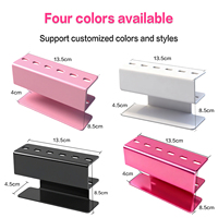 Support de rangement pour pince à épiler à 6 trous, présentoir professionnel pour accessoires d'extension de cils, pour chariot de rangement de cils
