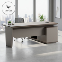 Bureau de direction haut de gamme en bois, style moderne et minimaliste, pour PDG, directeur, cadre supérieur, solution tout-en-un.
