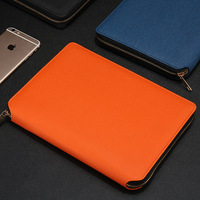 A5 Padfolio Gestión Cuaderno Cremallera Portafolio Diario Organizador Agenda Logotipo en relieve personalizado Portador de archivos Carpeta