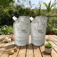 Sachets souples personnalisés à bec verseur en aluminium pour cosmétiques, 10ml, 20ml, 30ml, 50ml