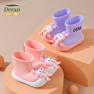 DERAN OEM impermeable y antideslizante 2025 nuevas lindas Botas <span class=keywords><strong>de</strong></span> lluvia <span class=keywords><strong>para</strong></span> niños niñas bebés y niños pequeños en jardines <span class=keywords><strong>de</strong></span> infantes - Product Image 1