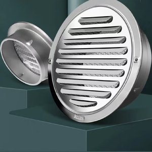 Système de CVC, <span class=keywords><strong>grille</strong></span> d'aération murale extérieure ronde en acier inoxydable et protection contre la pluie avec <span class=keywords><strong>grille</strong></span> de protection - Product Image 6