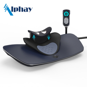 Support OEM ODM Alphay Massage Products Neck Cervical Traction Device EMS Heated Physiotherapy Neck Massager