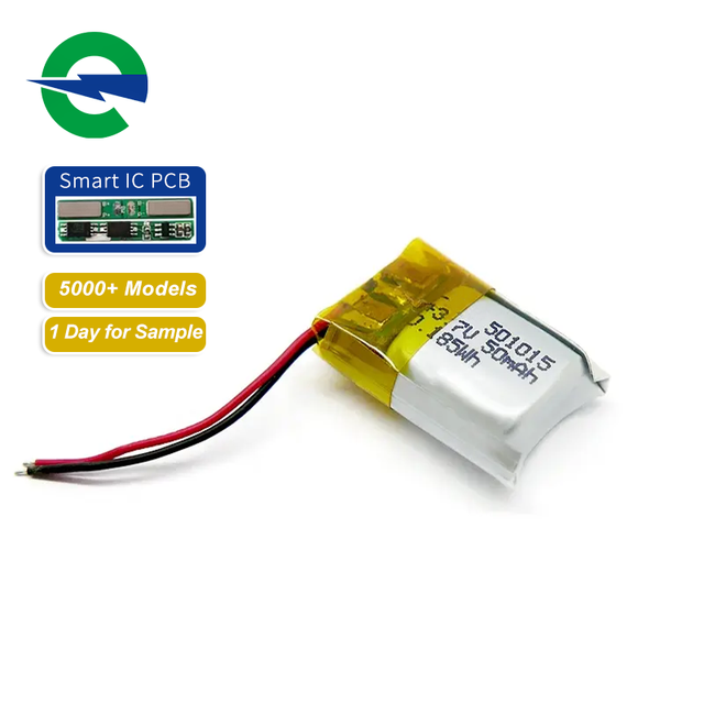 Enerforce Li Ion Battery 50mah 3.7v 501015 Rechargeable LIPO Battery for Wireless Earbuds