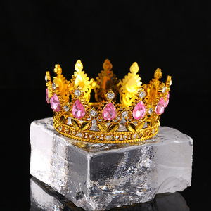 Casque de couronne en forme de larme baroque avec design en cercle complet pour les décorations de fête de mariage nuptiale - Product Image 3