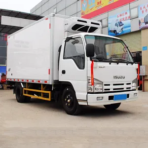 Good Quality 1.5t 2t Refrigerated Box Truck Isuzu Double Cabs 6 Tyres Lhd 120hp Mini Cold Van Box Truck With Thermo King Reefer