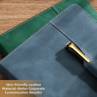 Nouveau style – Couverture en similicuir effet peau – Bloc-notes d'affaires et de bureau – Édition exclusive pour entreprises – Logo imprimé – Emplacement pour stylo