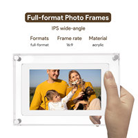 Bingkai Foto Digital Akrilik 5 7 10 Inci dengan Layar LCD, Pemutar Video, Jam MP3, dan Dukungan MP4