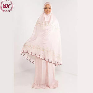 カスタムイスラム教徒の柔らかいテレカン祈りのローブ刺繍エッジ高品質の祈りのドレス - Product Image 3