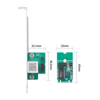 Adaptador Ethernet Interno IOCREST M.2 B+M Key 1G, Tarjeta de Red con Chipset Realtek 8111H 1G/1000M para Servidor/Escritorio