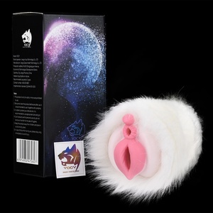 GEEBA Realistic Animal White Detachable Furry Male Masturbation, Monster Male <b>Masturbator</b> Pocket Pussies for Men Drop Shipping - Product Image 4