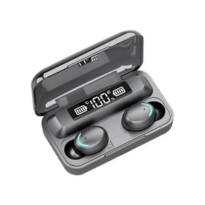 Free Sample F9 Wireless Waterproof Best Seller F9-5C Led Display 9D Mini Earbuds Earphonesheadphones With 2000mAh Power Bank