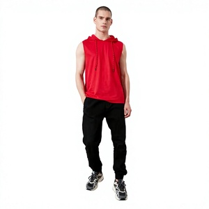 Camiseta Deportiva sin Mangas con Capucha para Hombre, Modelo Most Wanted, Tejido Ligero y Transpirable, para Entrenamiento en el Gimnasio, Colores Personalizados - Product Image 2