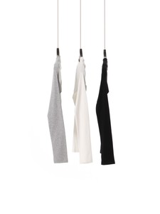 Essentials Women's Fitted Long Sleeve Crop Tops 230gsm Cotton Spandex <strong>Basic</strong> Stretch <strong>Tees</strong> for Layering - Product Image 4