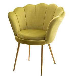 Ghế ăn bọc nhung sang trọng nhiều màu sắc, tựa lưng công thái học, ghế làm móng salon, ghế quán cà phê khách sạn - Product Image 5
