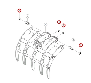Joint d'étanchéité compatible LGMC de haute qualité pour machines de construction 35C0013 CLG856 CLG890 CLG950 CLG9035 CLG925 3-35C001 - Product Image 5